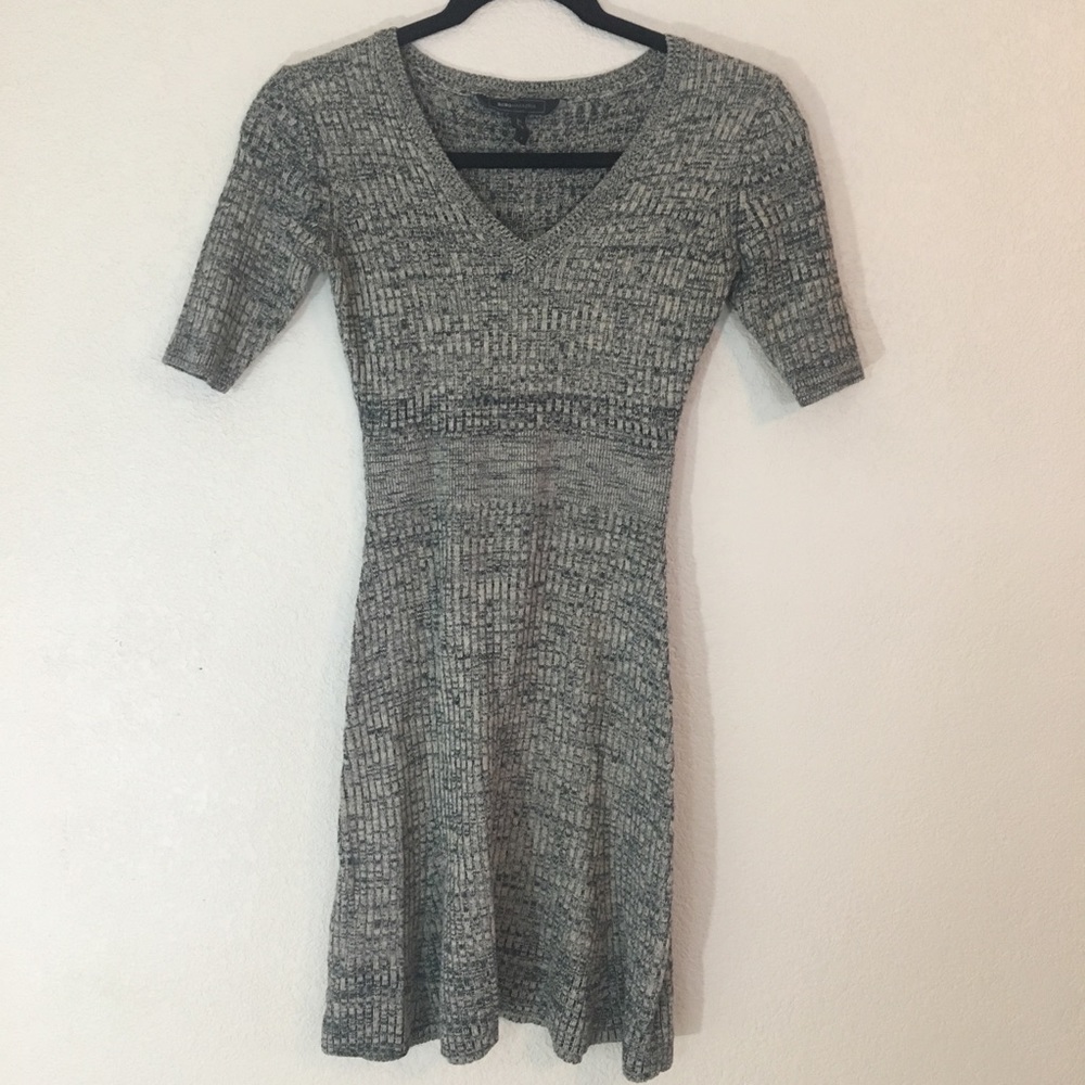 Bcbg max azria brown tone v neck sweater dress sm